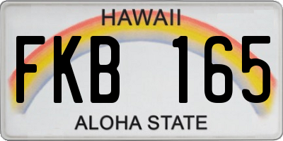 HI license plate FKB165