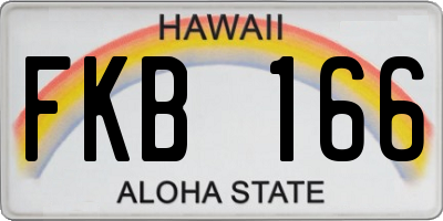 HI license plate FKB166