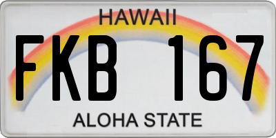 HI license plate FKB167