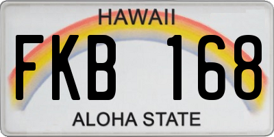 HI license plate FKB168