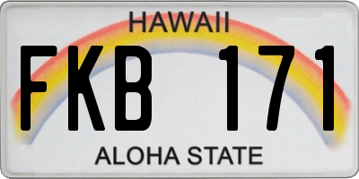 HI license plate FKB171