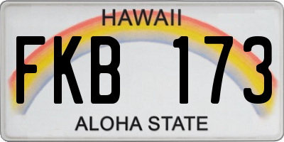 HI license plate FKB173