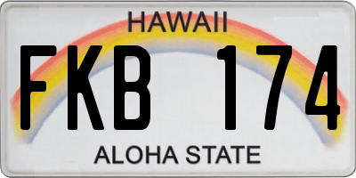 HI license plate FKB174