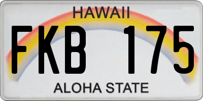 HI license plate FKB175