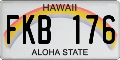 HI license plate FKB176