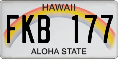 HI license plate FKB177