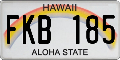 HI license plate FKB185