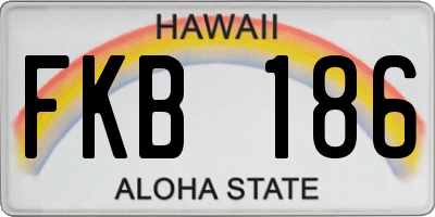 HI license plate FKB186