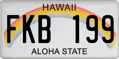 HI license plate FKB199