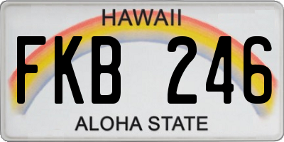 HI license plate FKB246