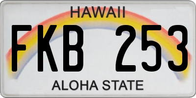 HI license plate FKB253