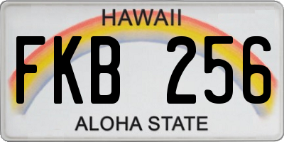 HI license plate FKB256