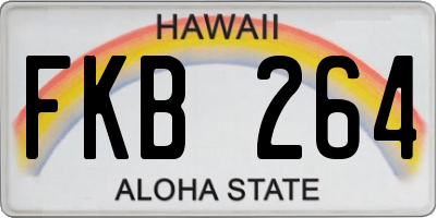 HI license plate FKB264