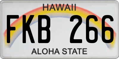 HI license plate FKB266