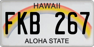 HI license plate FKB267
