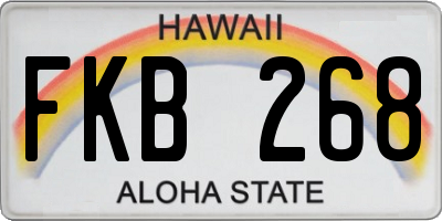 HI license plate FKB268