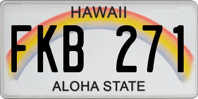 HI license plate FKB271
