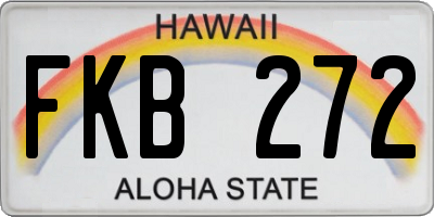 HI license plate FKB272