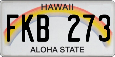 HI license plate FKB273