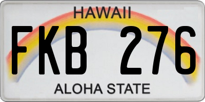 HI license plate FKB276