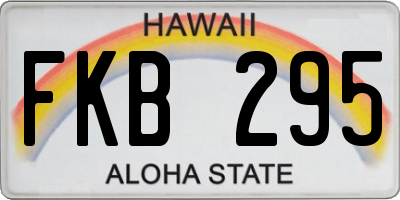 HI license plate FKB295