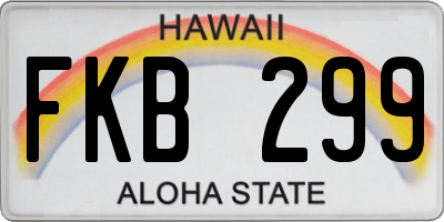 HI license plate FKB299