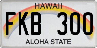 HI license plate FKB300