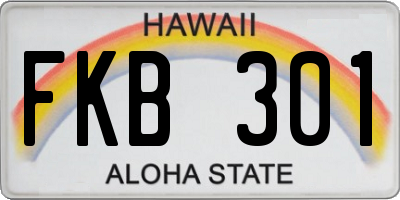 HI license plate FKB301