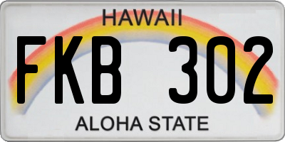 HI license plate FKB302