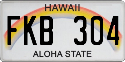 HI license plate FKB304