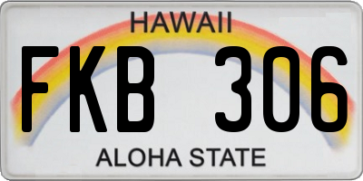 HI license plate FKB306