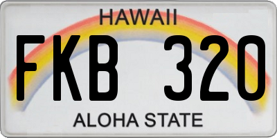 HI license plate FKB320