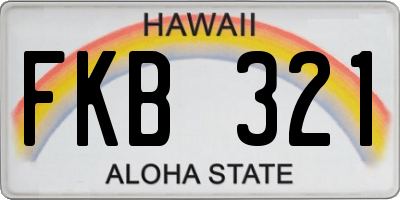 HI license plate FKB321