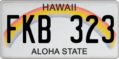 HI license plate FKB323
