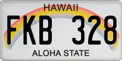 HI license plate FKB328