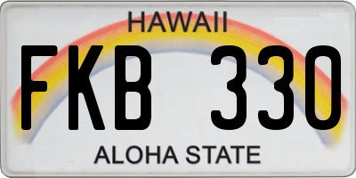 HI license plate FKB330