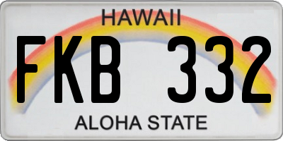 HI license plate FKB332