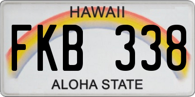 HI license plate FKB338