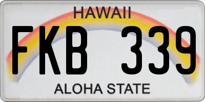 HI license plate FKB339