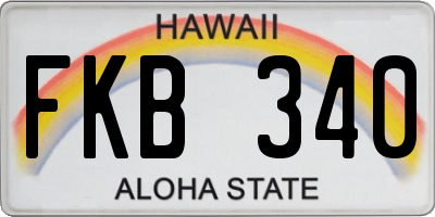 HI license plate FKB340