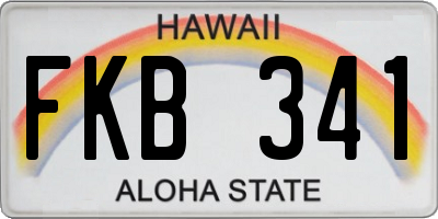 HI license plate FKB341