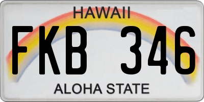 HI license plate FKB346