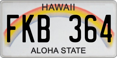 HI license plate FKB364