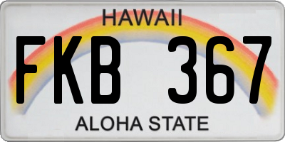 HI license plate FKB367