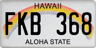 HI license plate FKB368