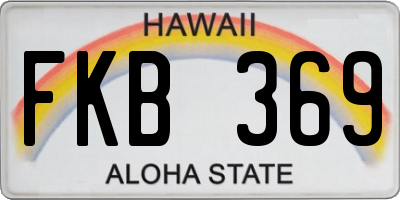 HI license plate FKB369