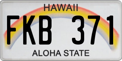 HI license plate FKB371