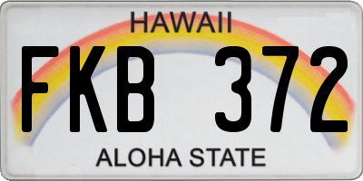 HI license plate FKB372