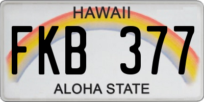 HI license plate FKB377