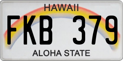 HI license plate FKB379